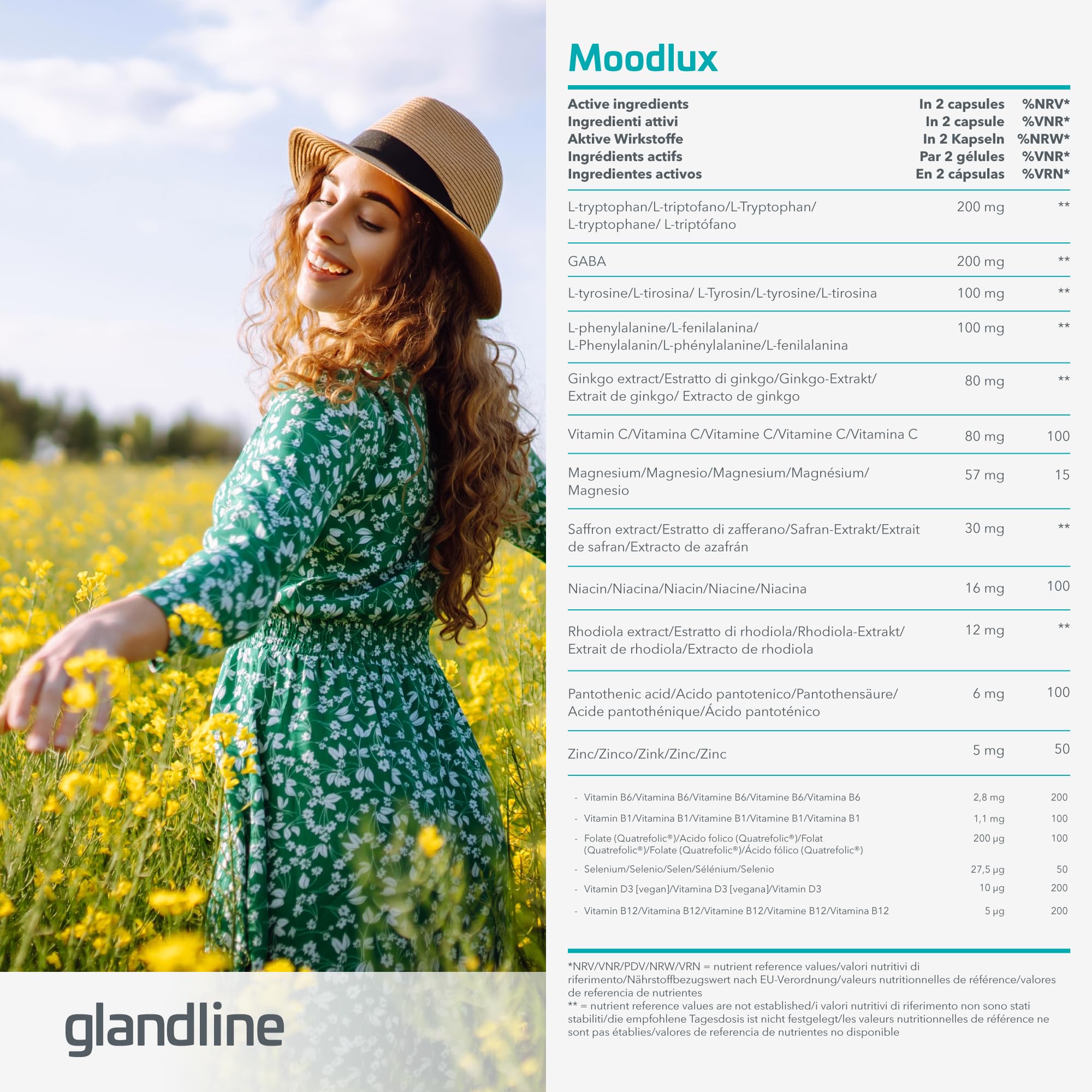 Sensilab Glandline MoodLux capsule 60 cps umore stress