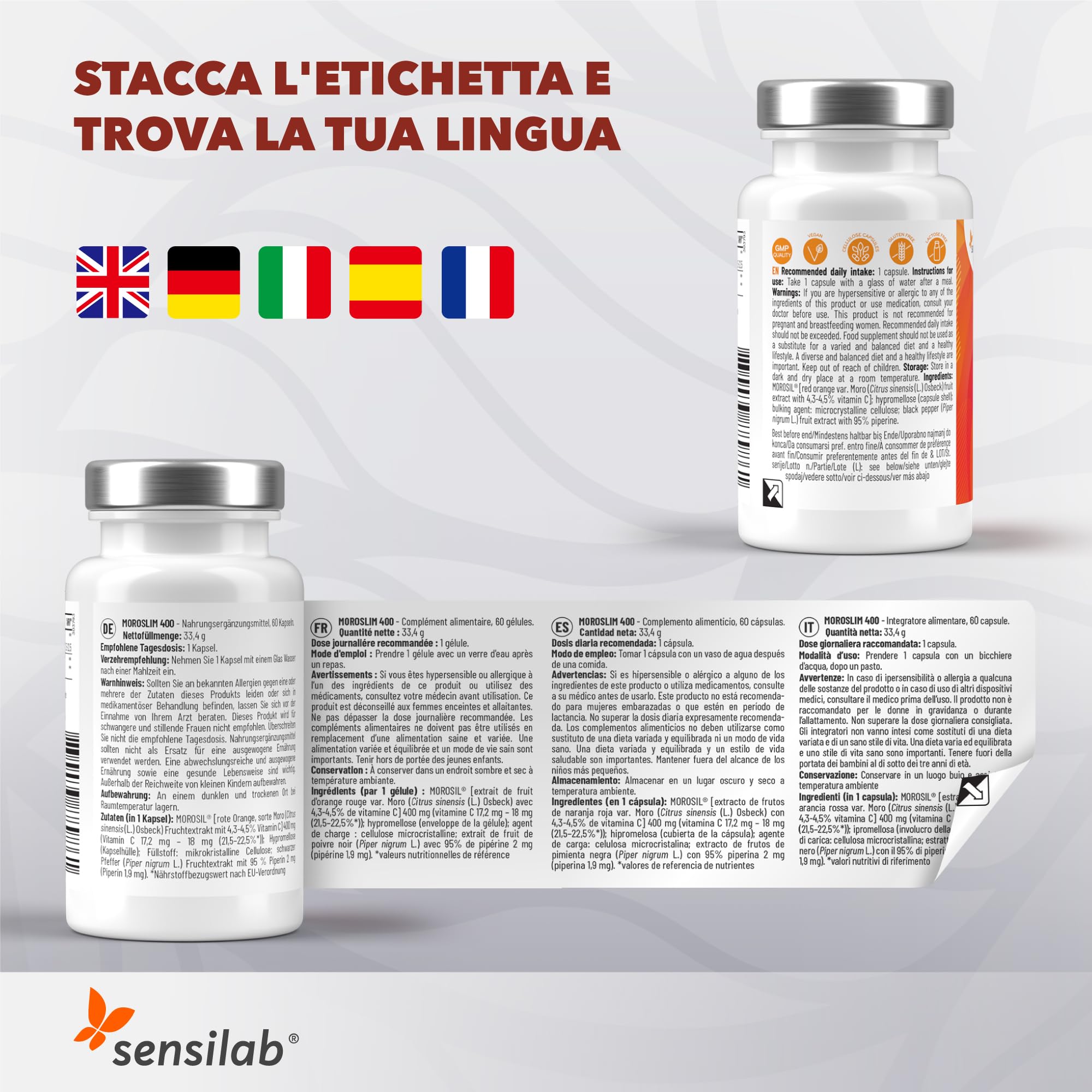 Sensilab Moroslim Morosil Integratore Capsule 60 Arancia Rossa