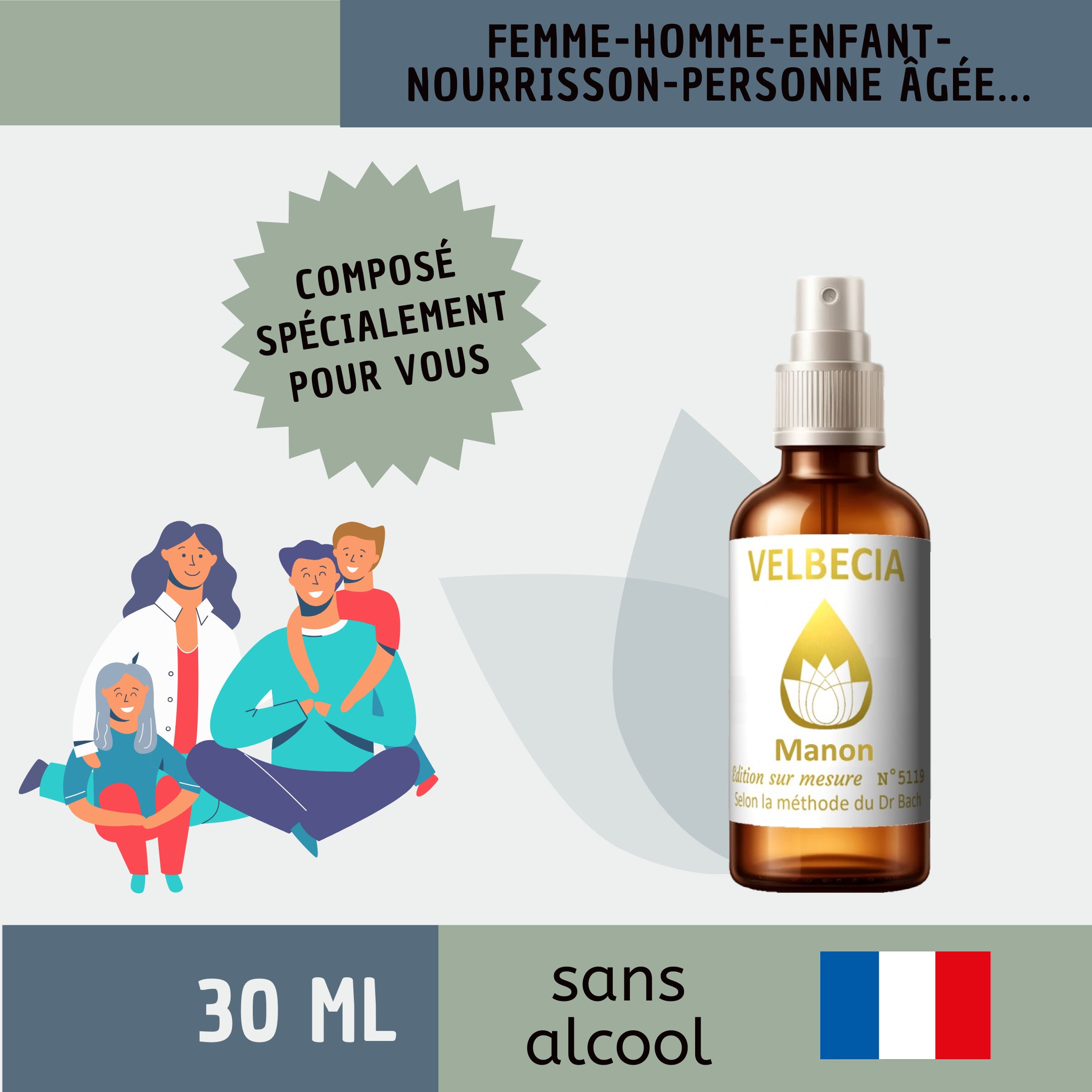 Velbecia Mélange Sur Mesure Fiori di Bach Spray 30ml