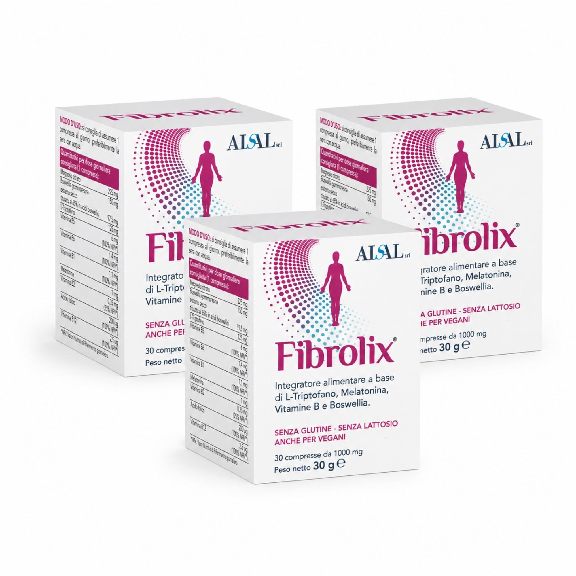 Aisal Fibrolix integratore 30 compresse melatonina