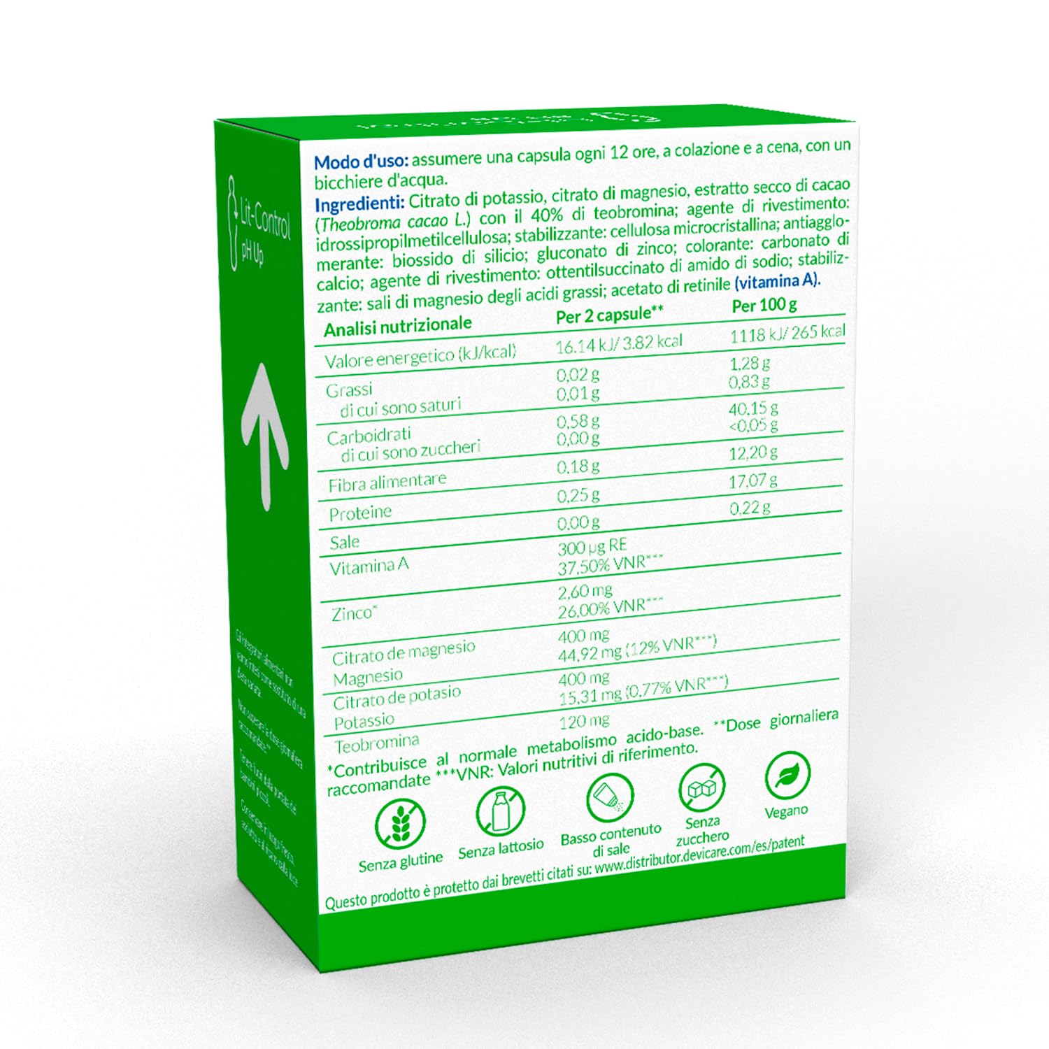Devicare Lit-Control pH Up capsule 60 cps salute urinaria