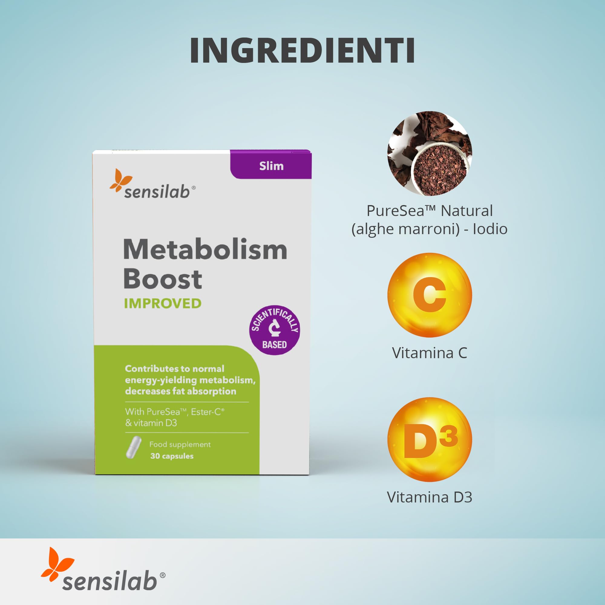 Sensilab Metabolism Boost Improved Integratore 60 Capsule Iodio