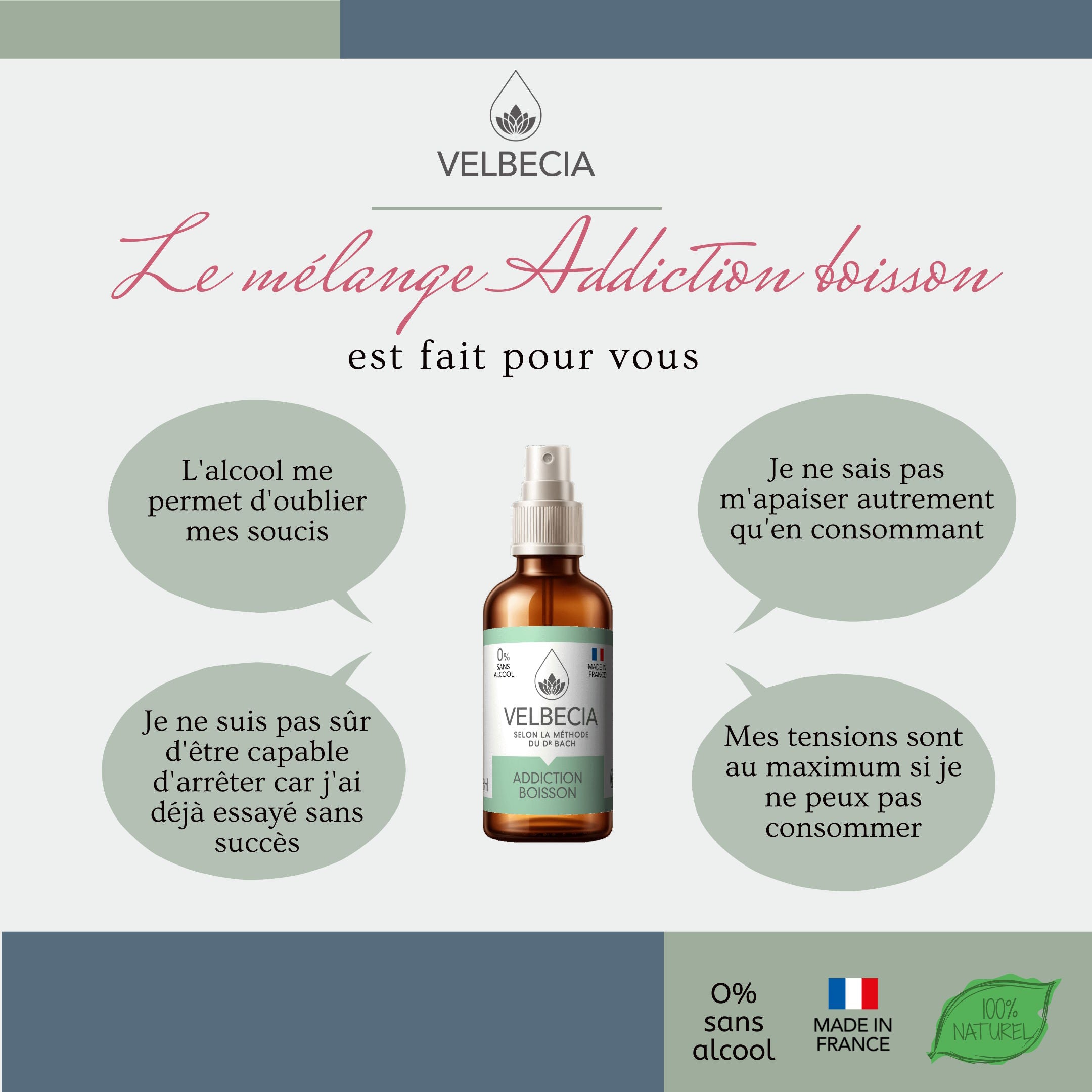 Velbecia Addiction Boisson Fiori di Bach Spray 30 ml Senza Alcol