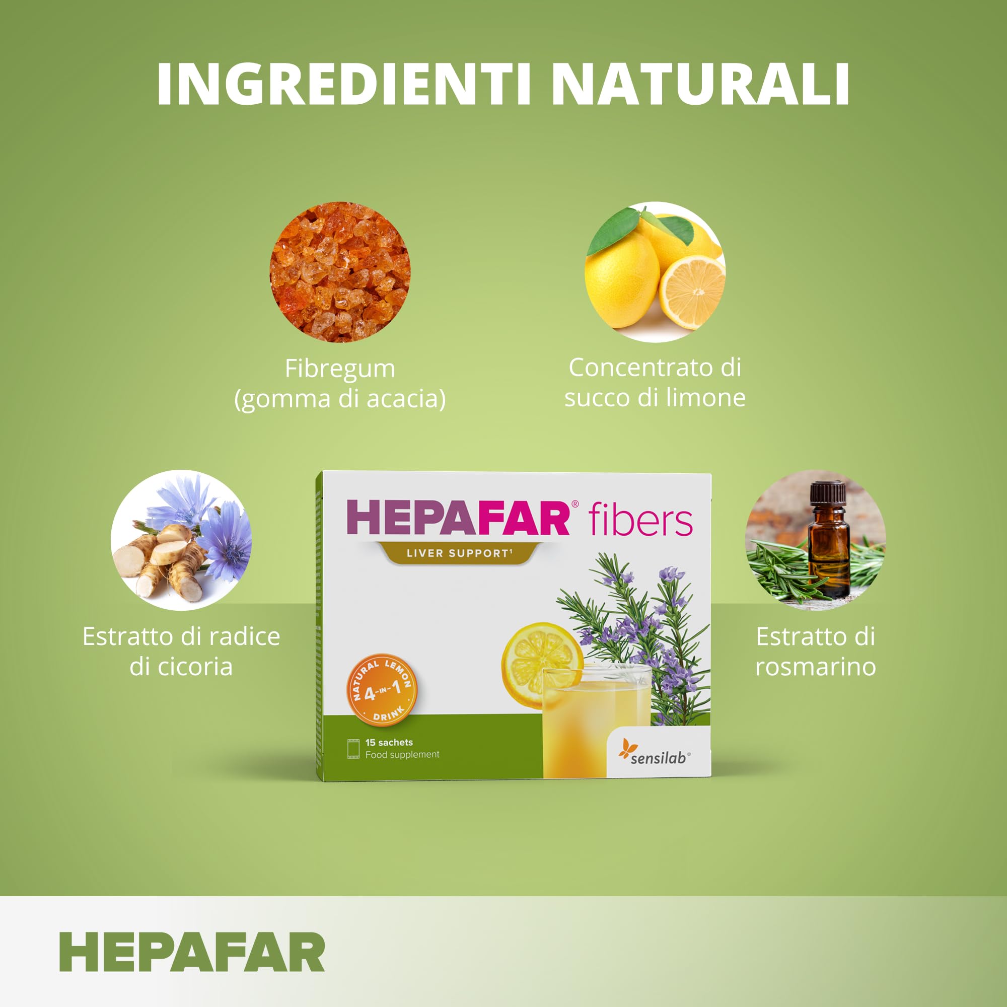 Sensilab Hepafar Fibers Bevanda 30 Bustine Fegato