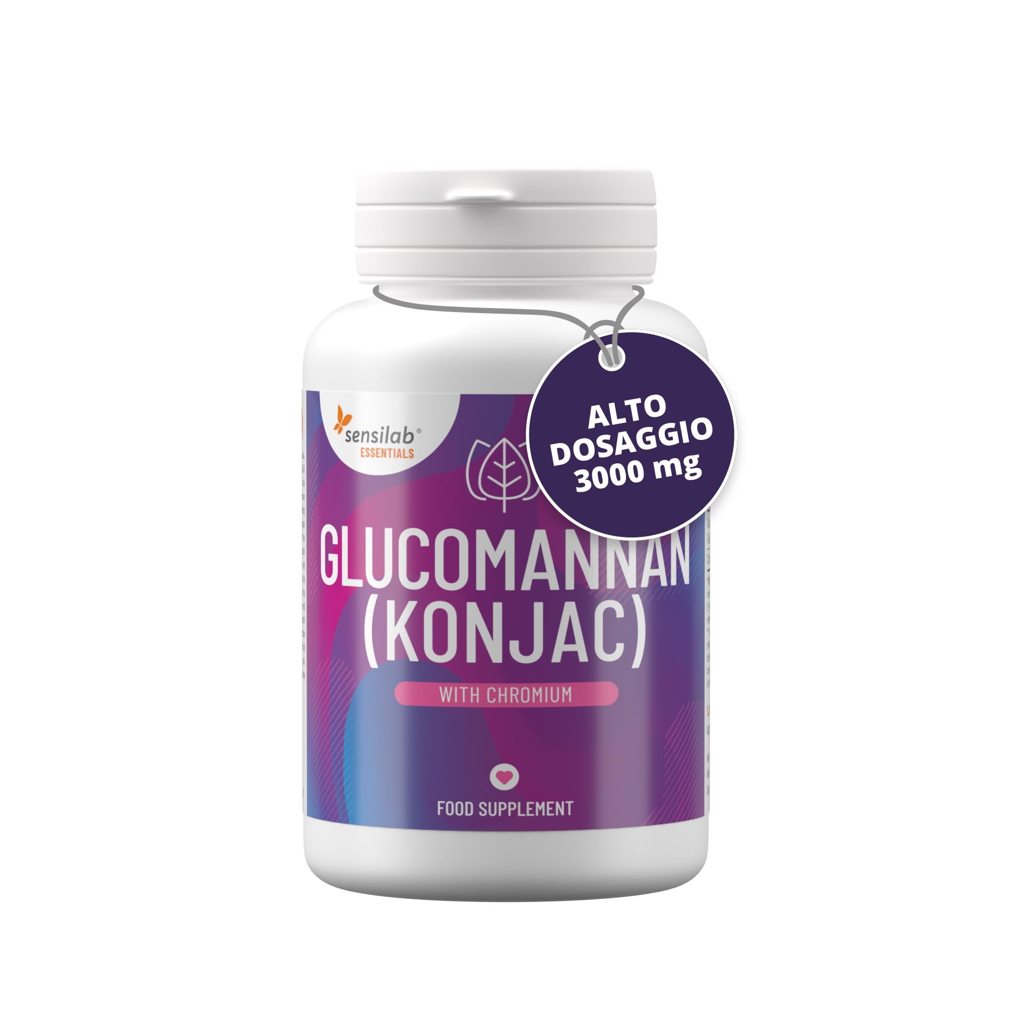 Sensilab Essentials Glucomannano Capsule 180 Konjac Fibre