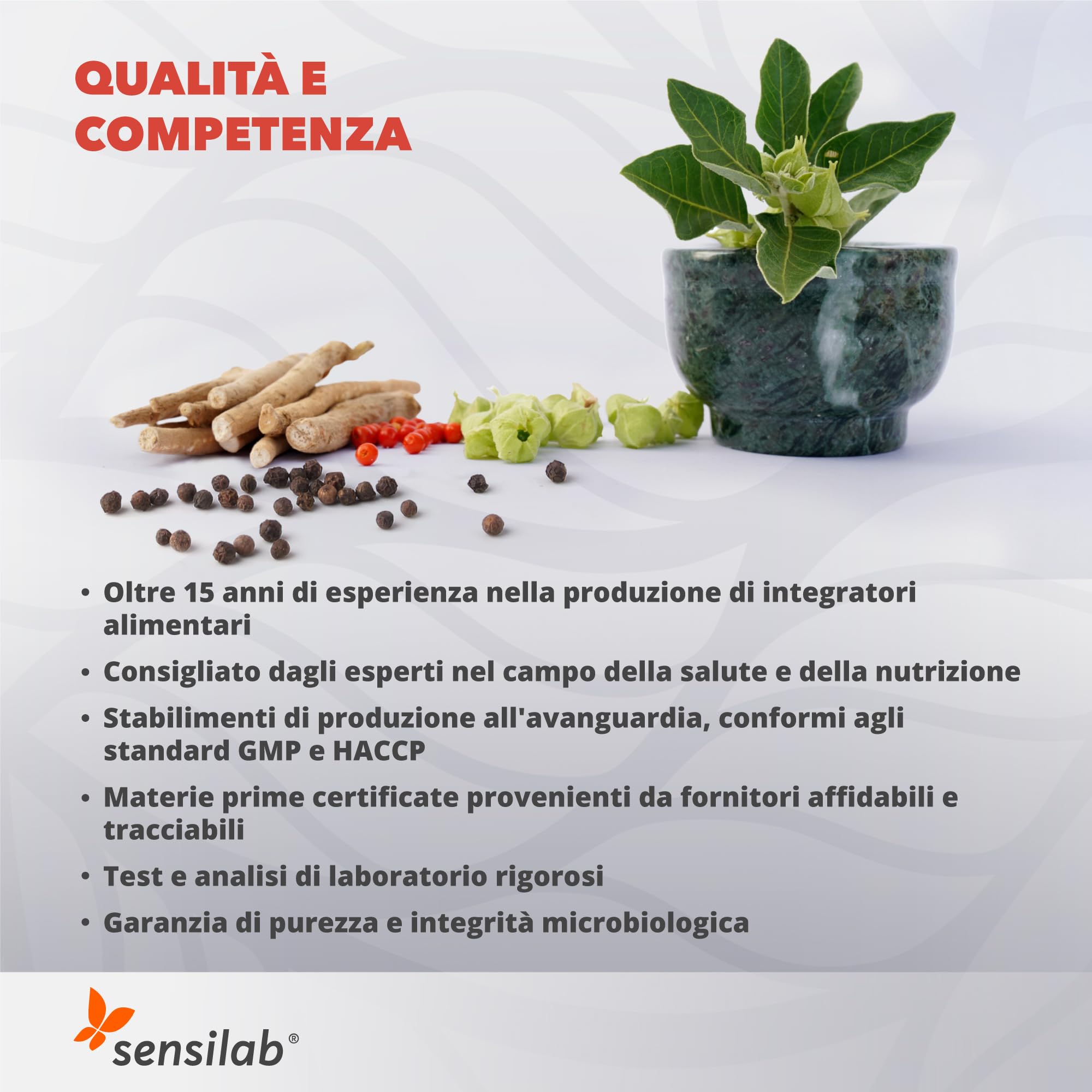 Sensilab Essentials Ashwagandha KSM-66 Integratore 120 Capsule